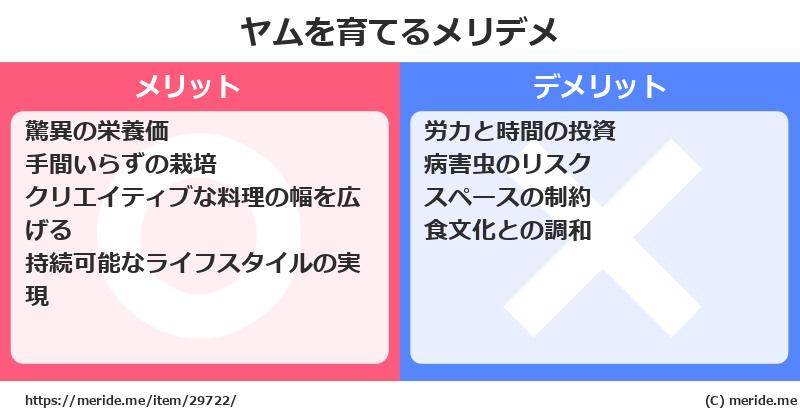 ヤムを育てるメリットとデメリットは？ [栽培]  メリデメ