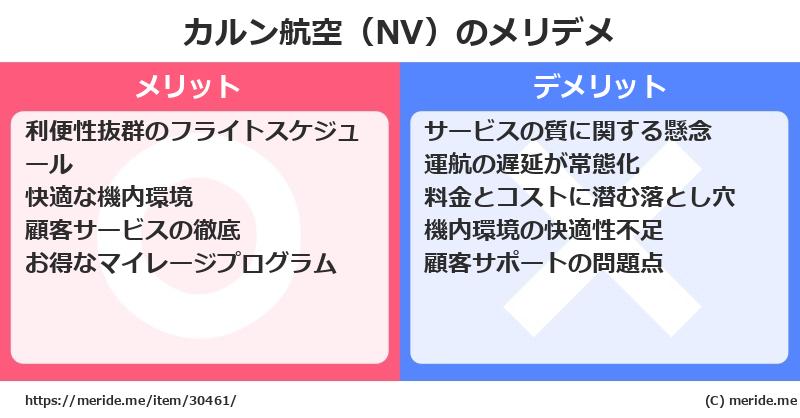 カルン航空（NV）のメリットとデメリットは？ [空港]  メリデメ