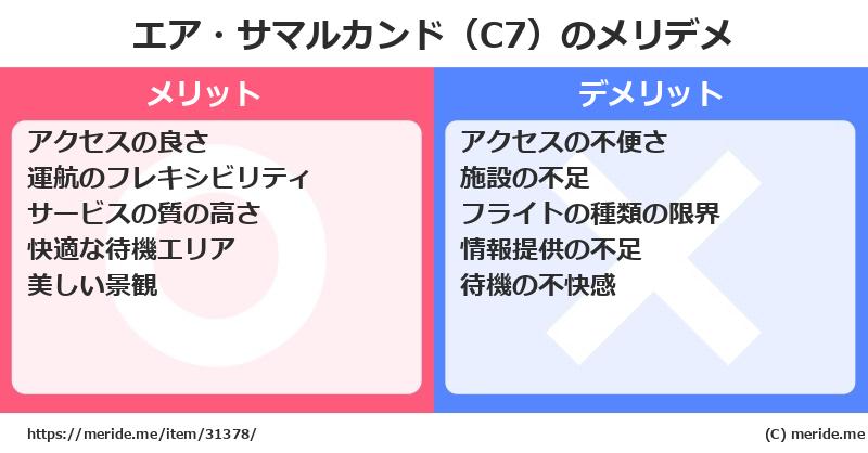 エア・サマルカンド（C7）のメリットとデメリットは？ [空港]  メリデメ