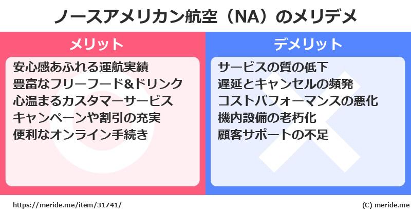 ノースアメリカン航空（NA）のメリットとデメリットは？ [空港]  メリデメ