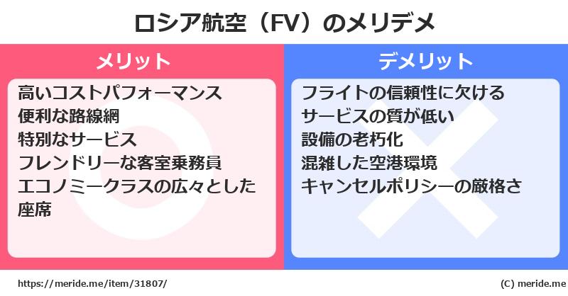 ロシア航空（FV）のメリットとデメリットは？ [空港]  メリデメ