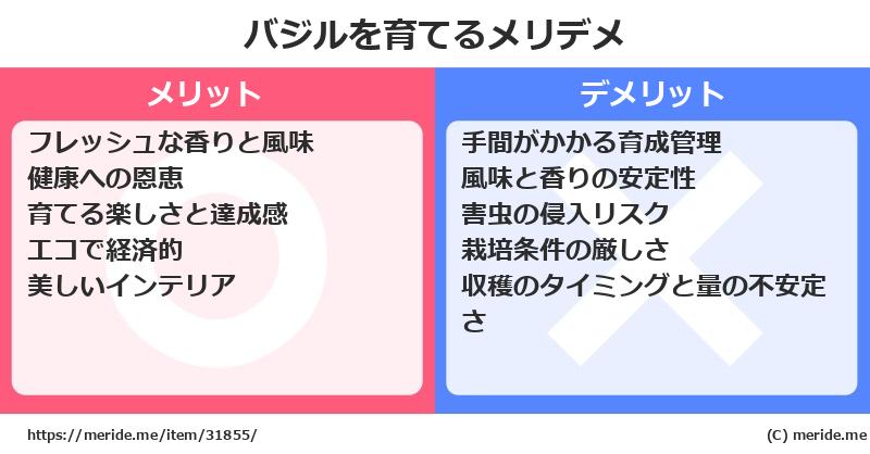 バジルを育てるメリットとデメリットは？ [栽培]  メリデメ