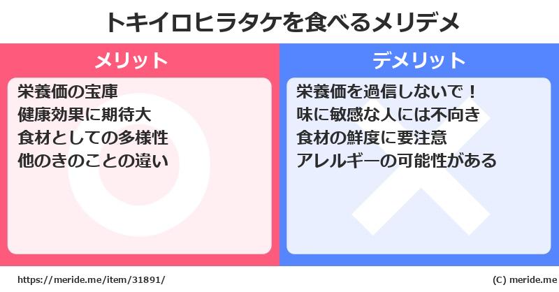 トキイロヒラタケを食べるメリットとデメリットは？ [野菜]  メリデメ