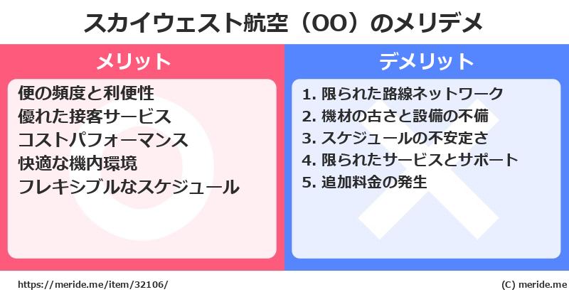 スカイウェスト航空（OO）のメリットとデメリットは？ [空港]  メリデメ