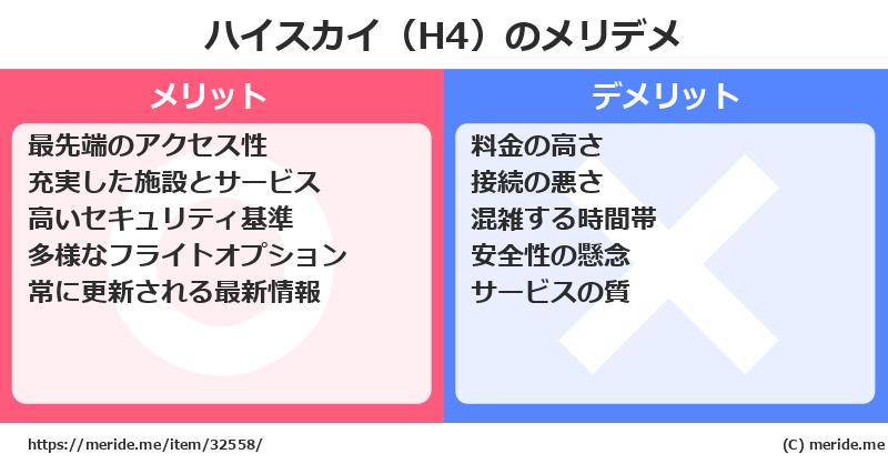ハイスカイ（H4）のメリットとデメリットは？ [空港]  メリデメ