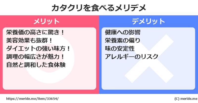カタクリを食べるメリットとデメリットは？ [野菜]  メリデメ