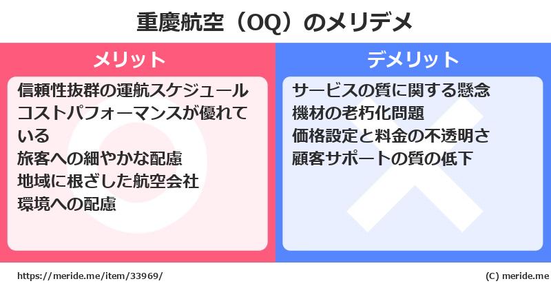 重慶航空（OQ）のメリットとデメリットは？ [空港]  メリデメ
