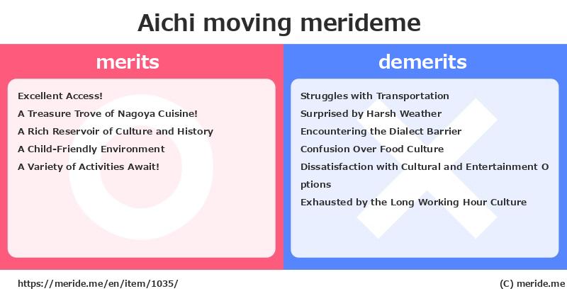 Aichi  merits and demerits?  [moving]  merideme