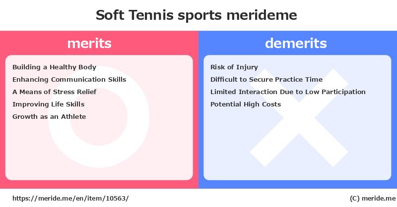Soft Tennis  merits and demerits?  [sports]  merideme