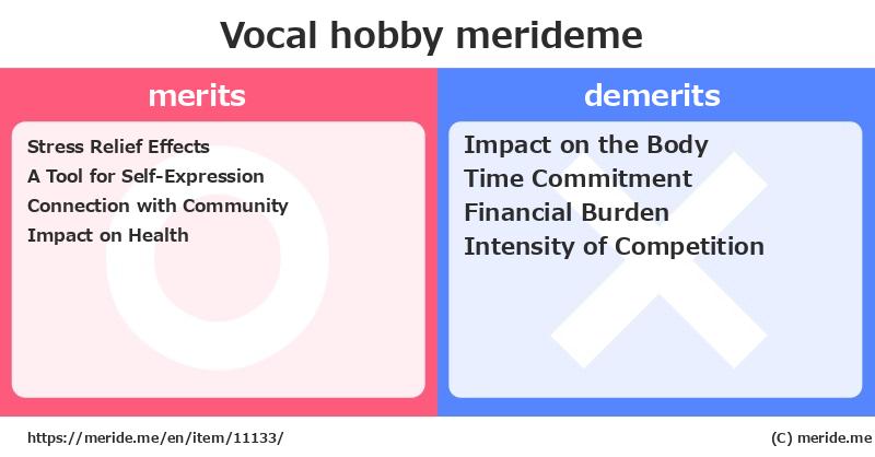 Vocal  merits and demerits?  [hobby]  merideme