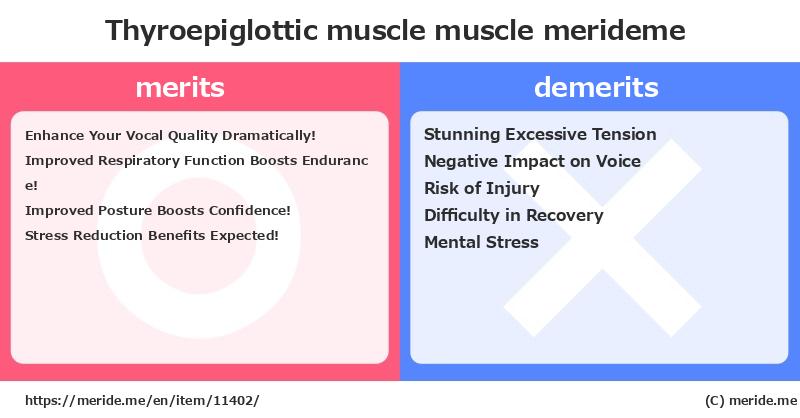 Thyroepiglottic muscle  merits and demerits?  [muscle]  merideme