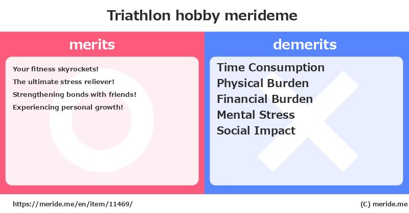 Triathlon  merits and demerits?  [hobby]  merideme