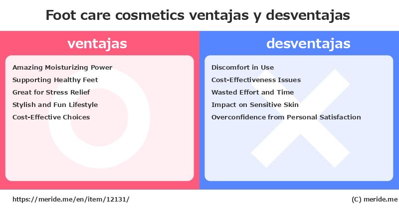 Foot care  ¿ventajas y desventajas?  [cosmetics]  merideme