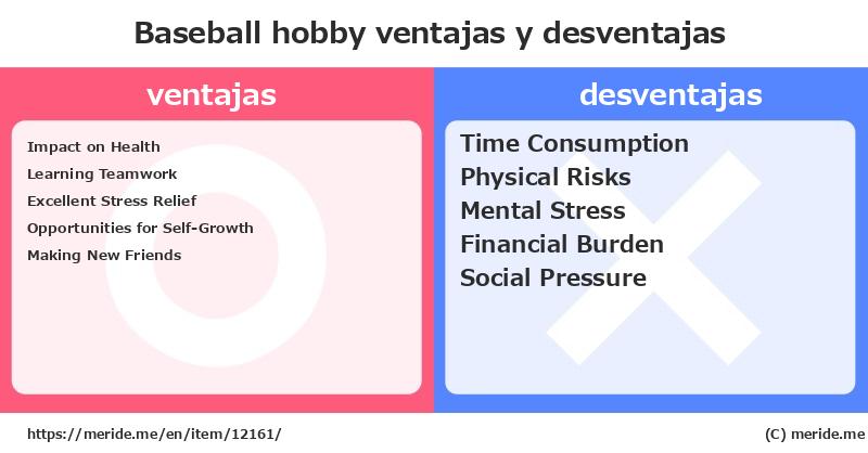 Baseball  ¿ventajas y desventajas?  [hobby]  merideme
