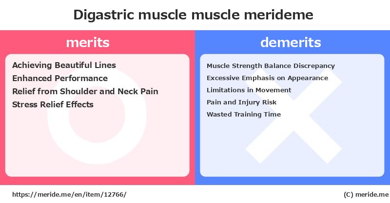 Digastric muscle  merits and demerits?  [muscle]  merideme