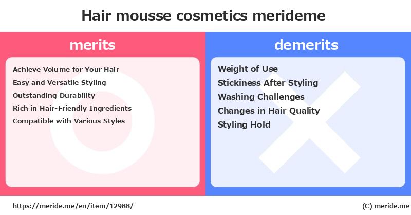 Hair mousse  merits and demerits?  [cosmetics]  merideme