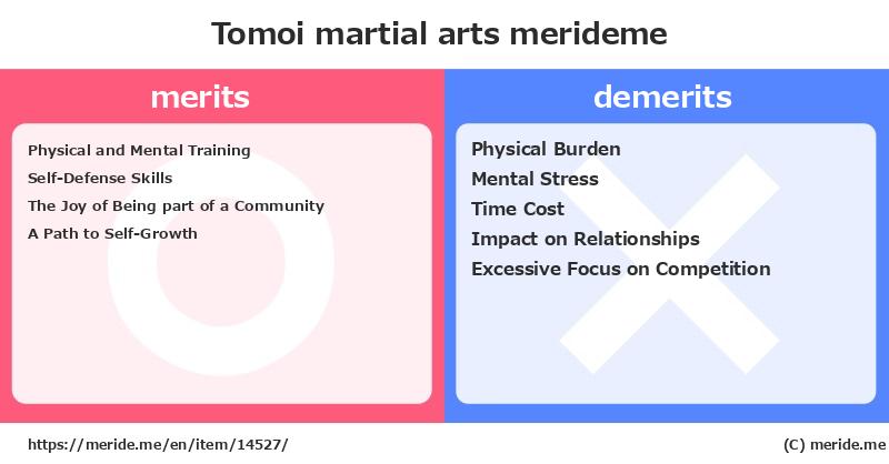 Tomoi  merits and demerits?  [martial arts]  merideme