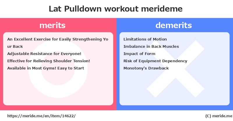 Lat Pulldown  merits and demerits?  [workout]  merideme