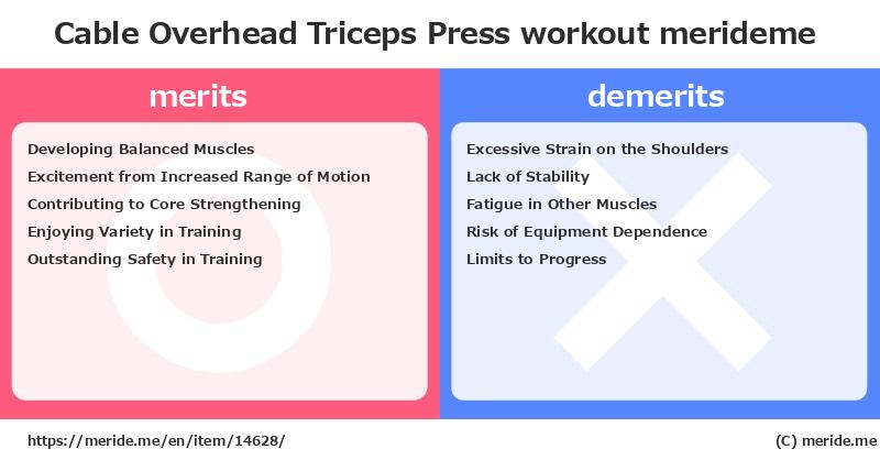 Cable Overhead Triceps Press  merits and demerits?  [workout]  merideme