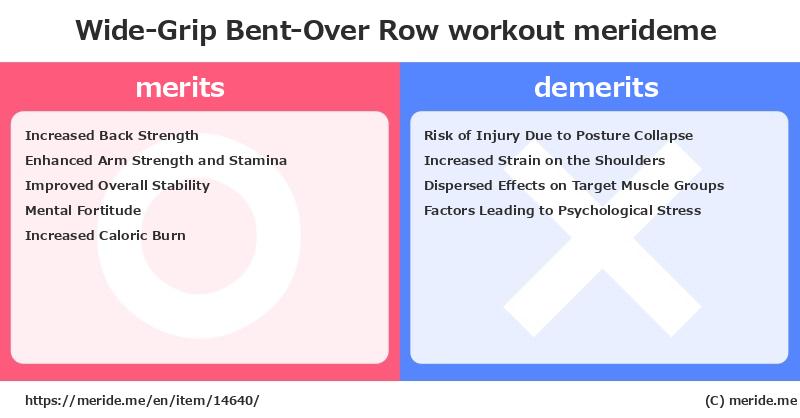 Wide-Grip Bent-Over Row  merits and demerits?  [workout]  merideme
