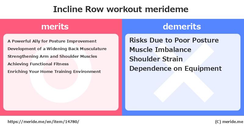 Incline Row  merits and demerits?  [workout]  merideme