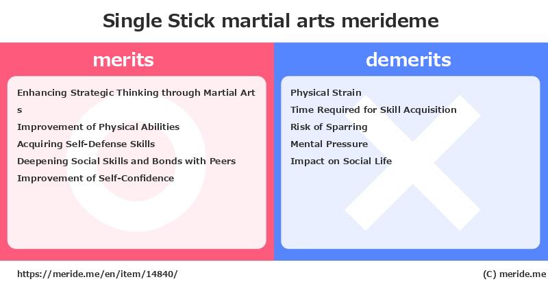 Single Stick  merits and demerits?  [martial arts]  merideme