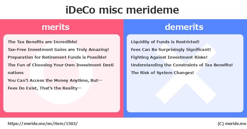 iDeCo  merits and demerits?  [misc]  merideme