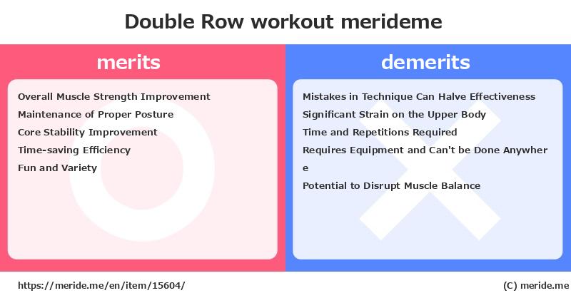 Double Row  merits and demerits?  [workout]  merideme