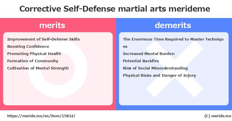 Corrective Self-Defense  merits and demerits?  [martial arts]  merideme