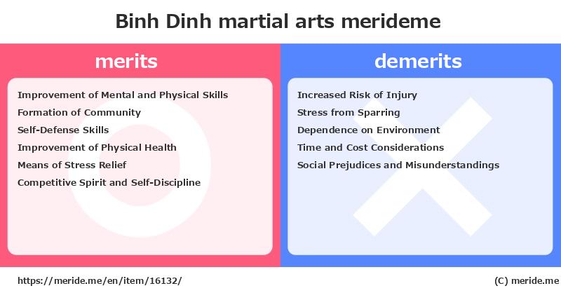 Binh Dinh  merits and demerits?  [martial arts]  merideme