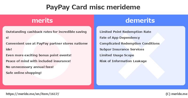 PayPay Card  merits and demerits?  [misc]  merideme