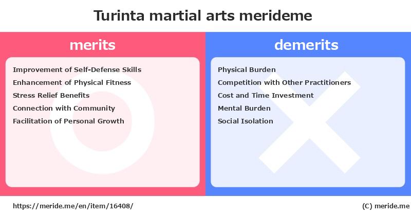 Turinta  merits and demerits?  [martial arts]  merideme