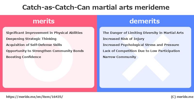 Catch-as-Catch-Can  merits and demerits?  [martial arts]  merideme