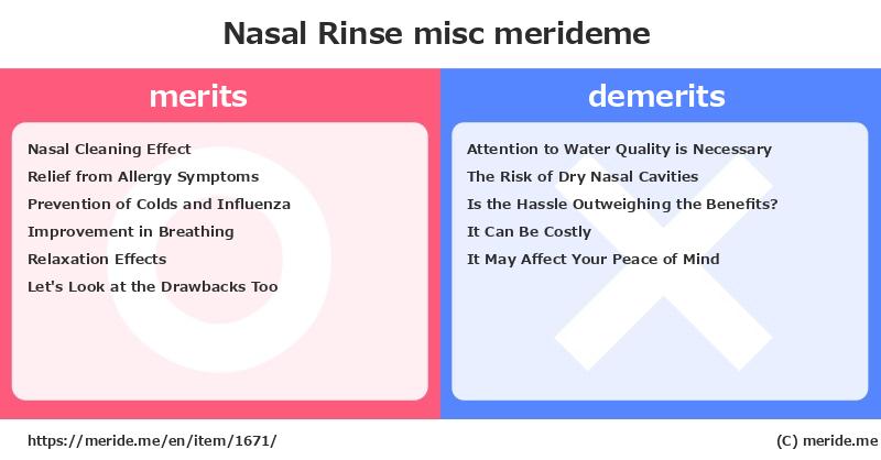 Nasal Rinse  merits and demerits?  [misc]  merideme