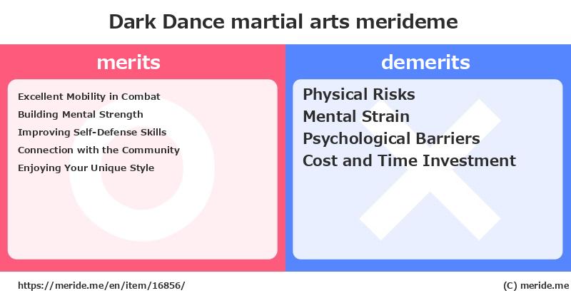 Dark Dance  merits and demerits?  [martial arts]  merideme