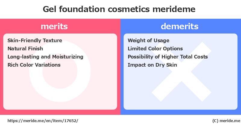 Gel foundation  merits and demerits?  [cosmetics]  merideme