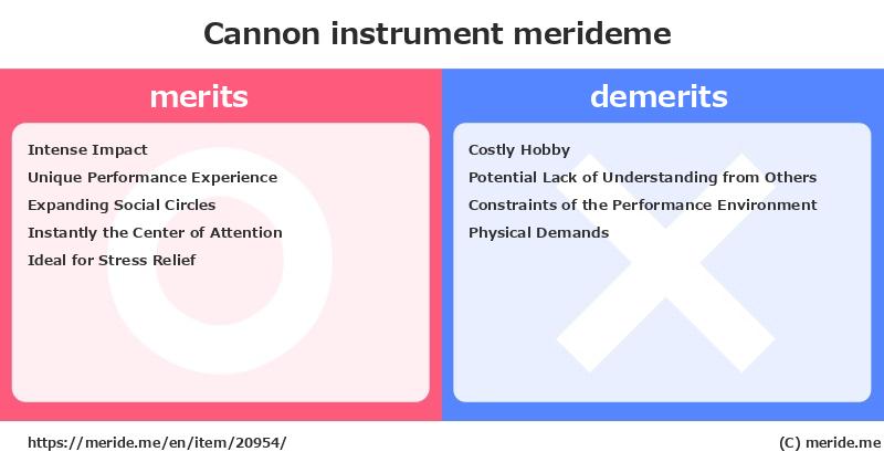 Cannon  merits and demerits?  [instrument]  merideme