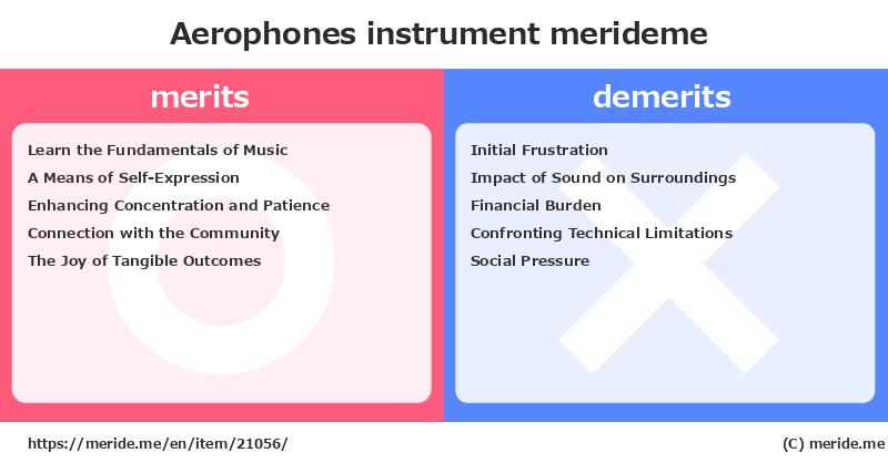 Aerophones  merits and demerits?  [instrument]  merideme