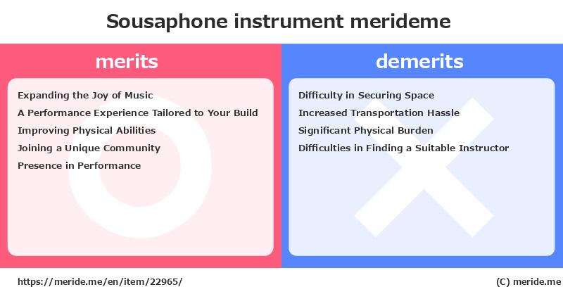 Sousaphone  merits and demerits?  [instrument]  merideme