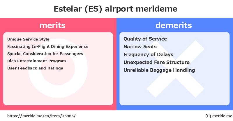 Estelar (ES)  merits and demerits?  [airport]  merideme