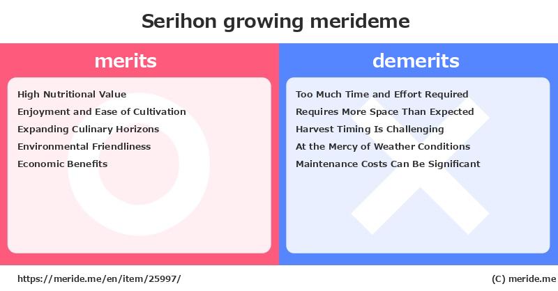 Serihon  merits and demerits?  [growing]  merideme