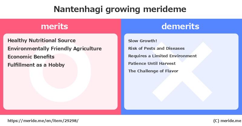 Nantenhagi  merits and demerits?  [growing]  merideme