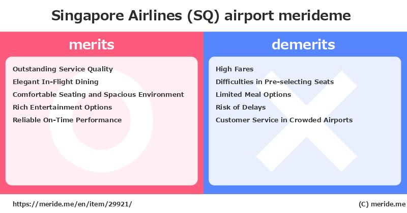 Singapore Airlines (SQ)  merits and demerits?  [airport]  merideme