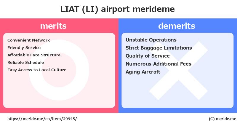 LIAT (LI)  merits and demerits?  [airport]  merideme