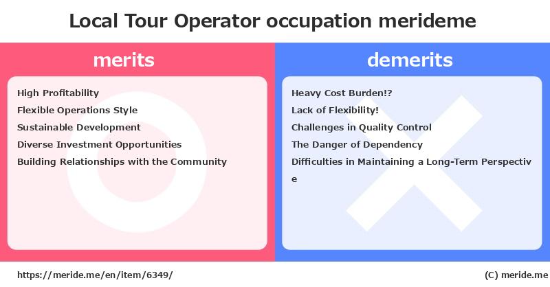Local Tour Operator  merits and demerits?  [occupation]  merideme