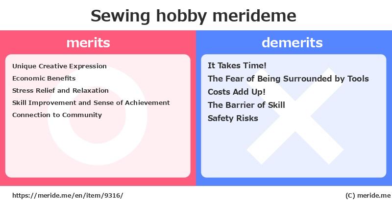 Sewing  merits and demerits?  [hobby]  merideme