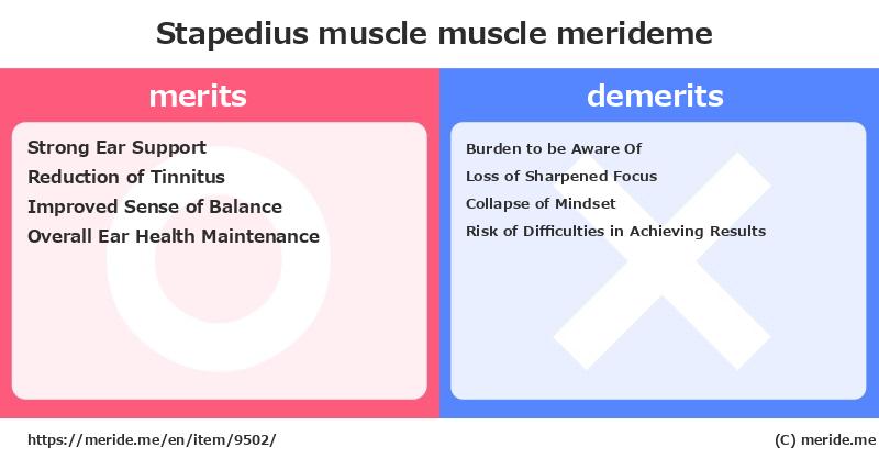 Stapedius muscle  merits and demerits?  [muscle]  merideme