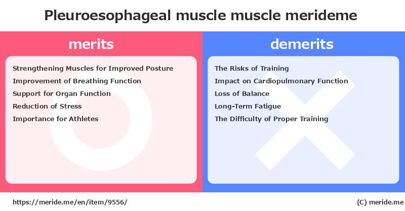 Pleuroesophageal muscle  merits and demerits?  [muscle]  merideme