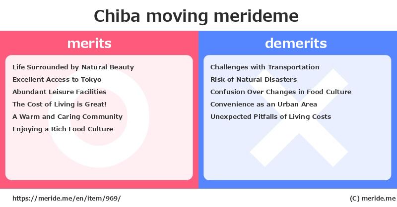 Chiba  merits and demerits?  [moving]  merideme