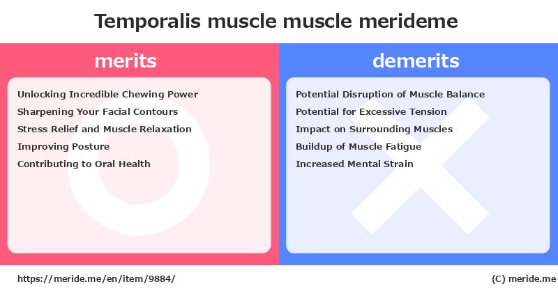 Temporalis muscle  merits and demerits?  [muscle]  merideme